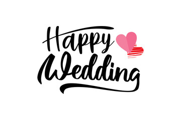 Vector happy wedding greeting eps 10