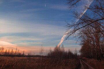 Bautiful landskape nature in winter