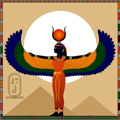 Religion of Ancient Egypt. 
Isis is a ancient Egyptian goddess of motherhood, medicine and crafts...
