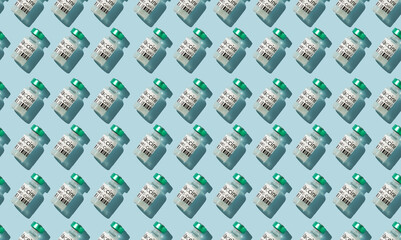 Vaccine COVID 19 seamless photo pattern