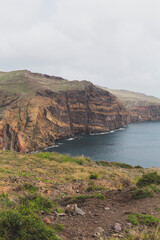 Cliffs in ocean in Madeira