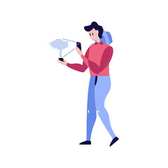 Farmer Flat Illustration