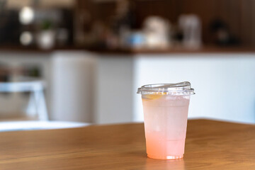 Cold fresh lychee with soda