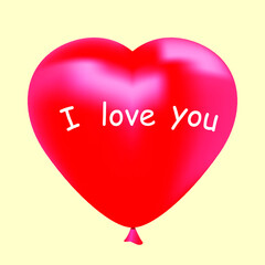 Balloon in the form heart