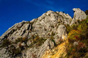 Danube gorge in Djerdap on the Serbian-Romanian border