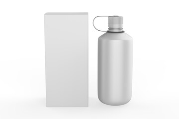 realistic mockup bottle for drinks. Universal for different volumes m milliliters. Template for the presentation of packaging design and labels . 3d illustration