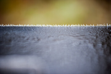 macro di metallo con ghiaccio - texture