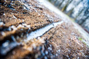 solco nella terra gelata - texture