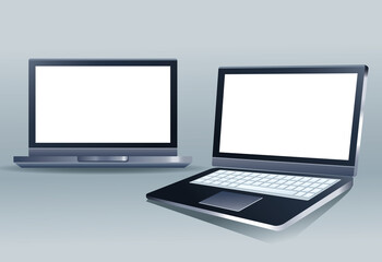 laptops devices mockup branding icons
