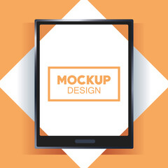 tablet device mockup branding and square frame