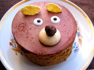 Cupcakes in the form of a bear's face