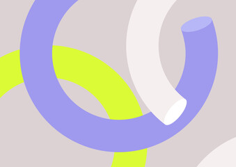 An abstract tube background, colourful pastel pattern elements