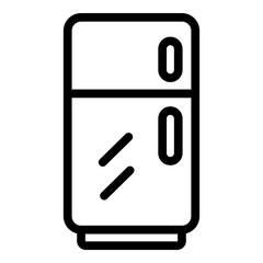 Fridge consumption icon. Outline fridge consumption vector icon for web design isolated on white background