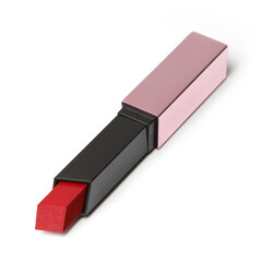 Pink lipstick open tube