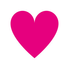 pink heart icon isolated on white background