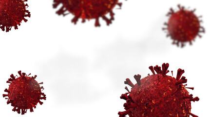 Coronavirus covid-19 3d-illustration virus cells