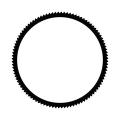 round frame banner on white background	
