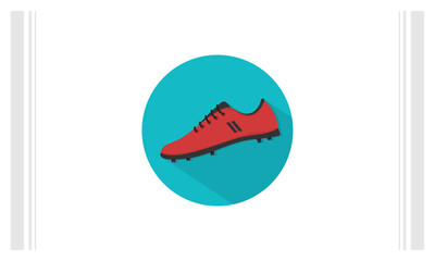 Soccer Shoes flat icon vector template, Soccer icon concepts, Creative design