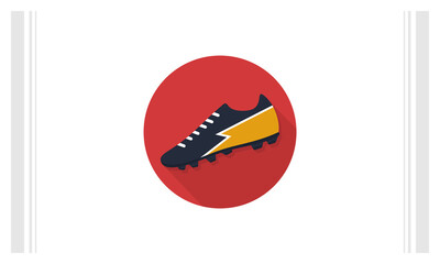 Soccer Shoes flat icon vector template, Soccer icon concepts, Creative design