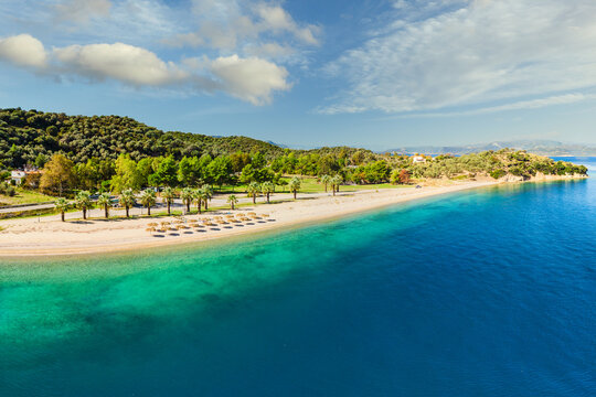 The beach Nisiotissa in Evia, Greece