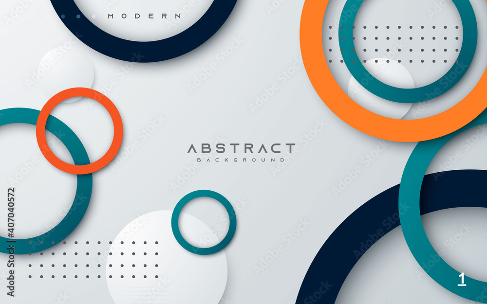 Canvas Prints abstract geometric background circle ring color shape