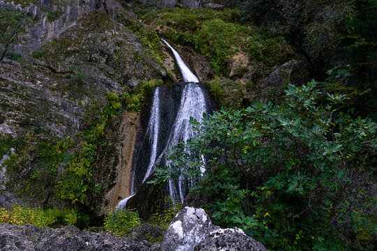 waterfall in Riopar forest, spain