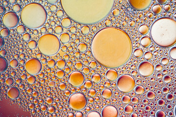 Abstract oil bubbles coloured background