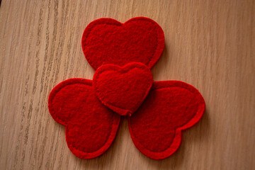 beautiful compositions of red hearts for Valentine's Day
