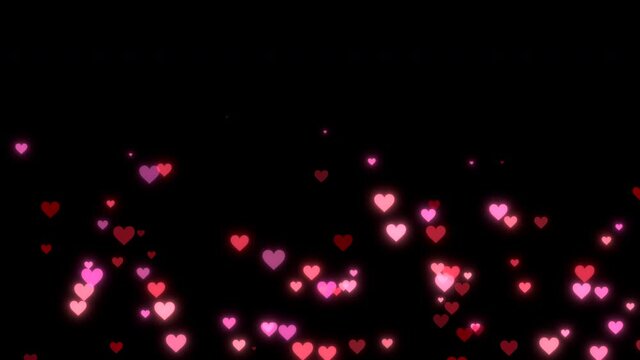 floating pink hearts shape background