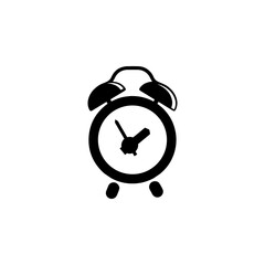 Digital table clock black icon vector