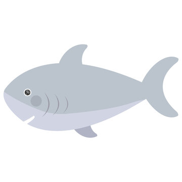 cute shark character illustration for childrens books magazines posters stickers banners