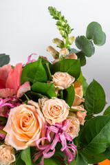Pink Flowers Bouquet for Anniversary Present