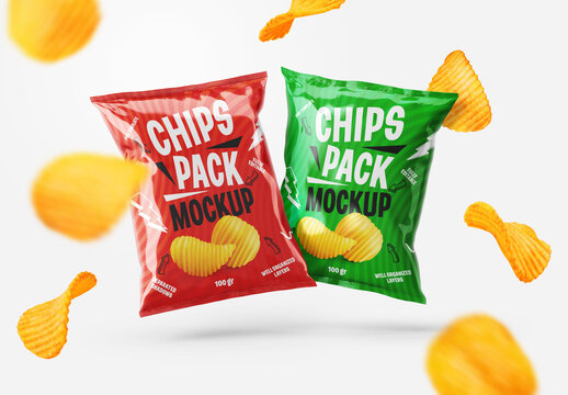 Potato Chips Packaging Mockup
