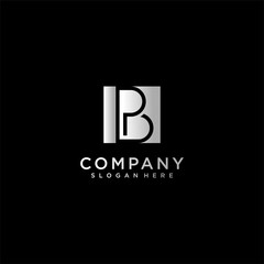 Obraz premium Initials b logo with modern concept silver color for the company Premium Vector. part 5