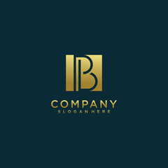 Initials b logo with modern concept a golden style color for the company Premium Vector. part 8