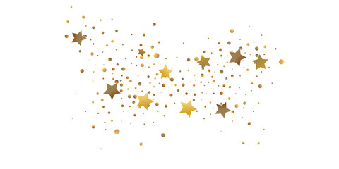 Star confetti. Golden casual confetti background.Star confetti.