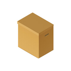 Isometric Cardboard Box Icon