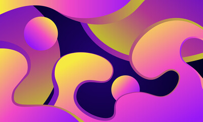 Gradient fluid background on blue background.