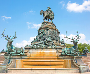 Fototapeta na wymiar Eakins Oval (George Washington Fountain, The Washington Monument) Philadelphia Pennsylvania USA