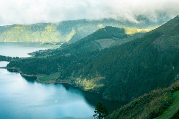 Lagoa das Sete Cidades na ilha de São Miguel, Açores