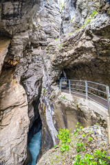 Fototapeta premium Rosenlaui glacier gorge in the Reichenbachtal valley in Switzerland