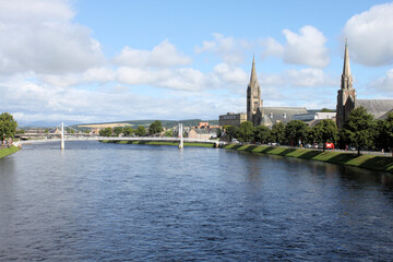 Fototapeta na wymiar A view of Inverness in Scotland