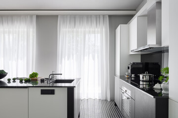 Modern kitchen with kitchen island