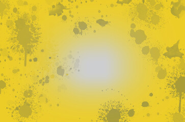 Fondo amarillo con manchas oscuras y espacio para texto