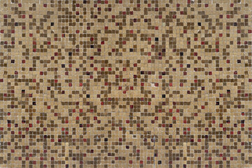 Fototapeta premium Small retro colorized tiles wall texture - real seamless suitiable to use as a repetead pattern