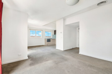 Obraz na płótnie Canvas Empty and unfurnished brand new apartment 