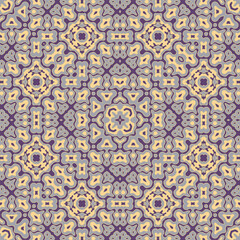 Ethnic floral motifs seamless pattern design