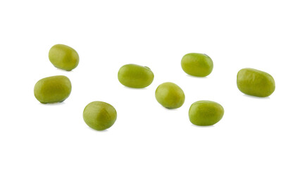 Mung beans isolated on white background