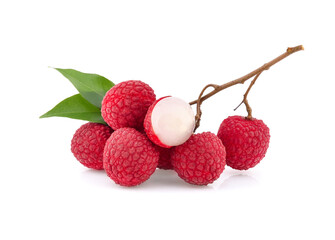 lychee isolated on white background