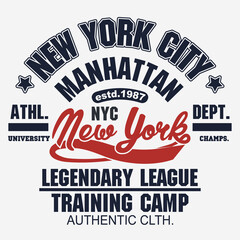 Obraz premium T-shirt stamp graphic. New York Sport wear typography emblem